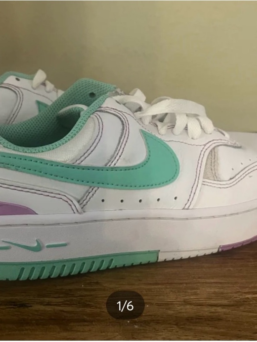 Nike Gamma Force Low White Emerald Rise FN7109-100 Women Size 7